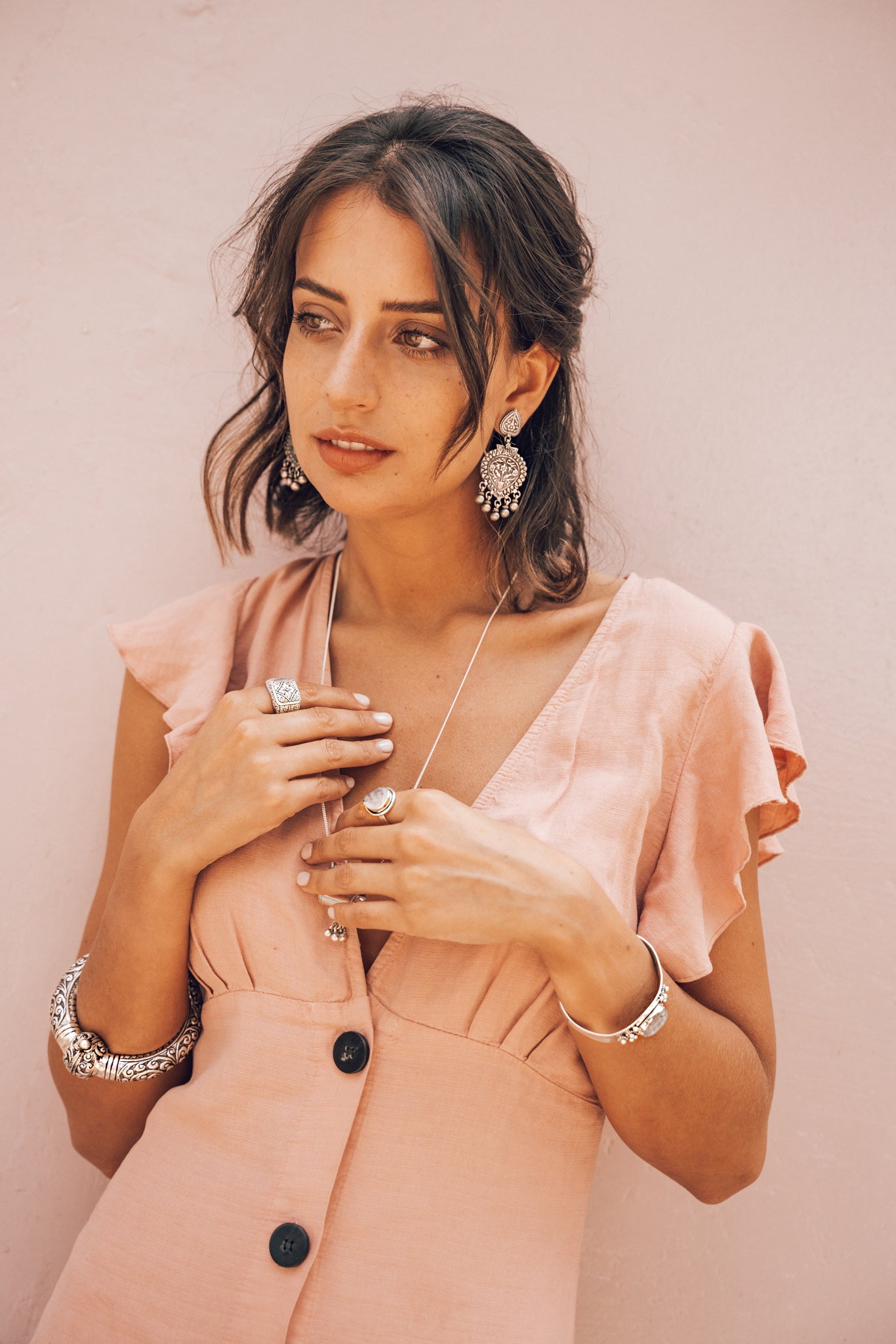 ANILLO KALKI CUARZO ROSA