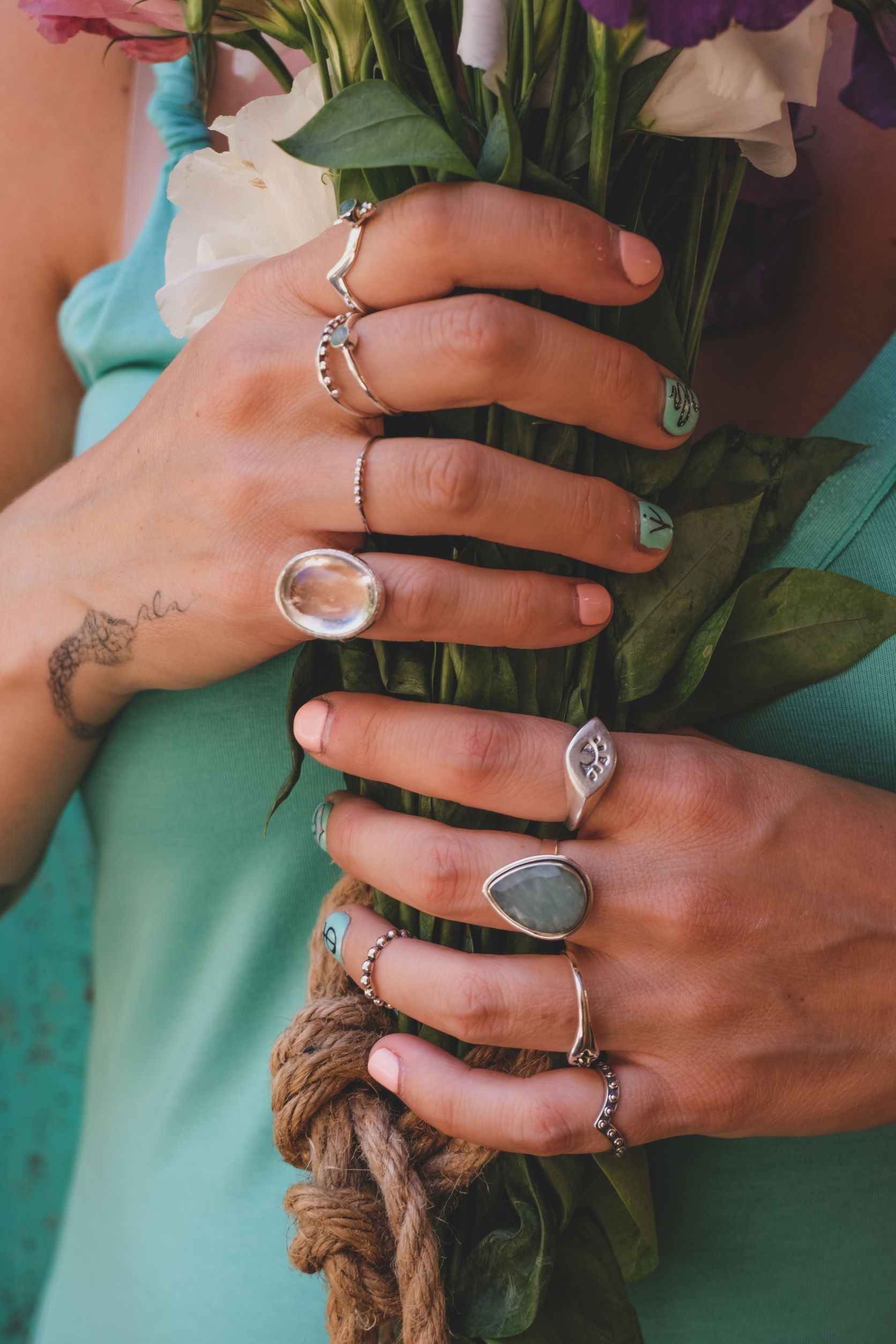 ANILLO KALKI AMAZONITA